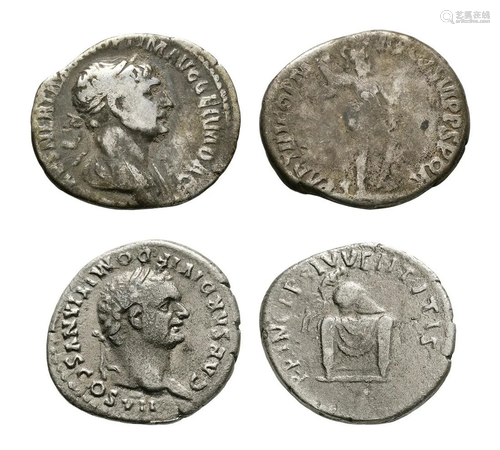 Domitian and Trajan AR Denarius Group [2]