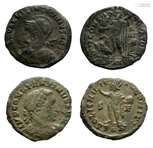 Licinius I and Constantine I - AE Follis Group [2]