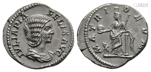 Julia Domna - Cybele AR Denarius