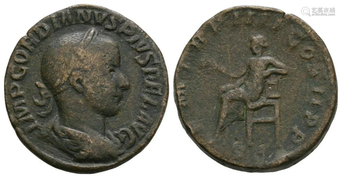 Gordian III - Apollo AE Sestertius