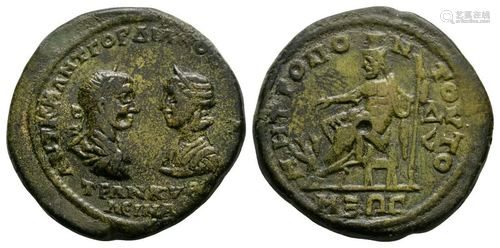 Gordian III and Tranquillina - Hades-Serapis AE