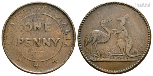 Australia - Mule W J Taylor Token Penny