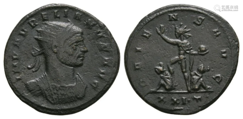 Aurelian - Sol and Captives AE Antoninianus