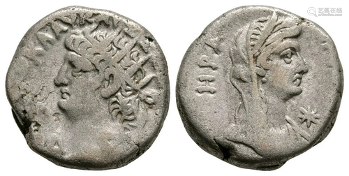 Nero and Hera - Alexandria - Tetradrachm