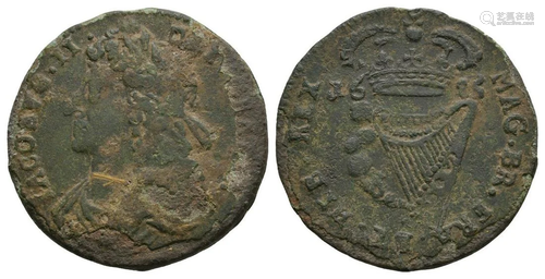 Ireland - James II - 1685 - Halfpenny