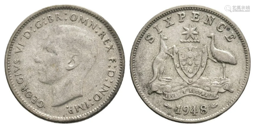 George VI - 1948 - Sixpence