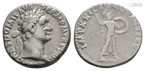 Domitian - Minerva Denarius