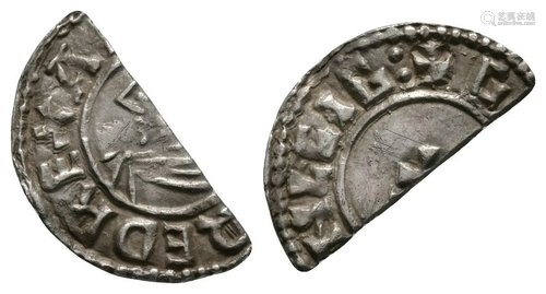 Aethelred II - Chester / Godric? - Cut Halfpenny