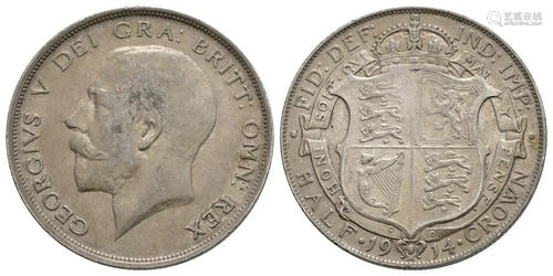 George V - 1914 - Halfcrown