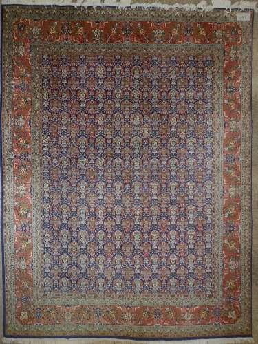 Grand tapis Tabriz en laine fait main à décor de 