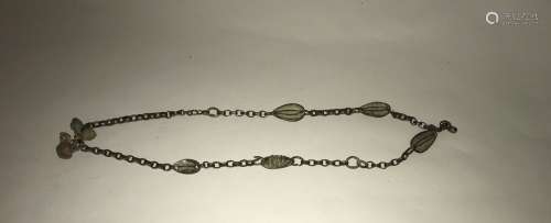 Collier de prêtre Ogoni, Nigeria Rare exemplaire de collier de divination. Bijoux régalien symbole d'autorité et de pouvoir. H. 48 cm