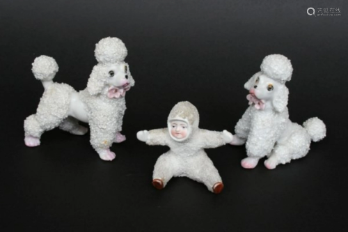 SNOW BABY AND PAIR OF POODLES