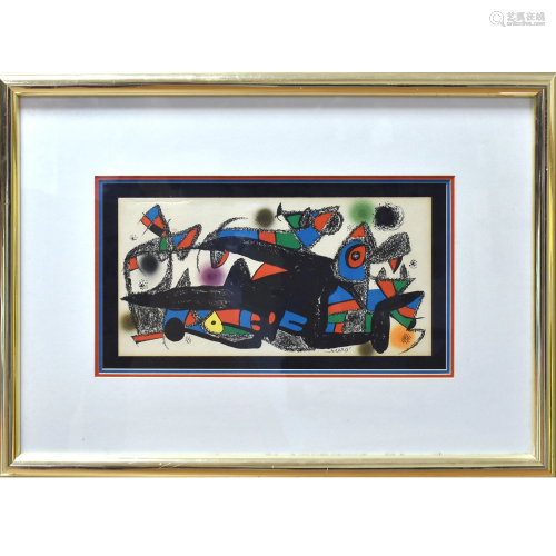 JOAN MIRO, ORIGINAL LITHOGRAPH, SIGNED IN THE PLATE