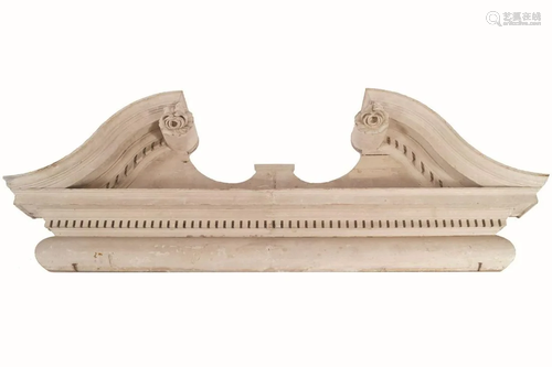 Monumental Irish Carved Overdoor, circa 1776