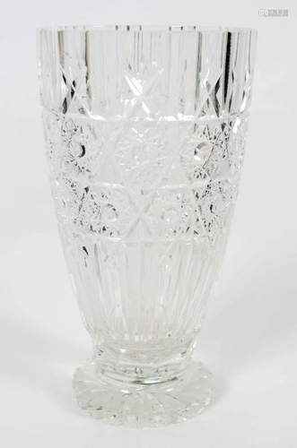 LARGE CRYSTAL VASE