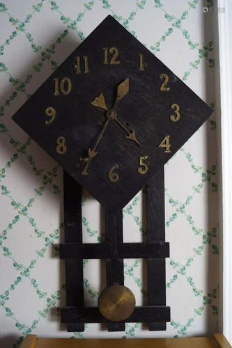 EDWARDIAN WALL CLOCK