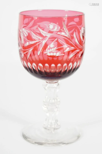 NINETEENTH-CENTURY RUBY GLASS GOBLET