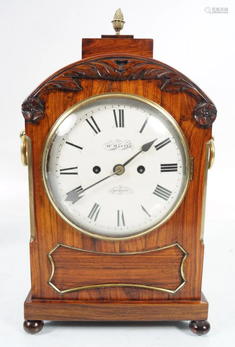 EARLY 19TH-CENTURY ROSEWOOD CASED BRACKET CLOCK