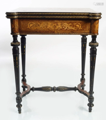 19TH-CENTURY FRENCH KINGWOOD GAMES TABLE