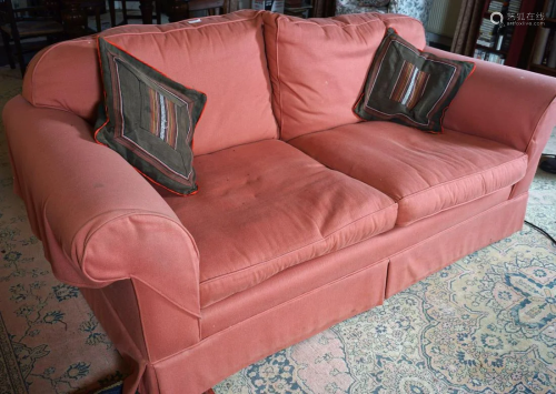 MODERN SETTEE AND ONE ARMCHAIR