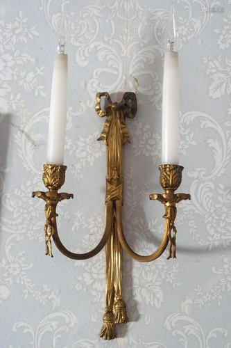 PAIR OF ORMOLU CANDLEABRA