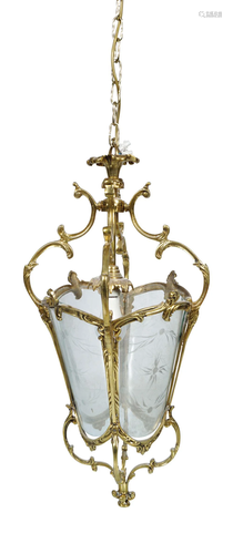 BRASS HALL LANTERN