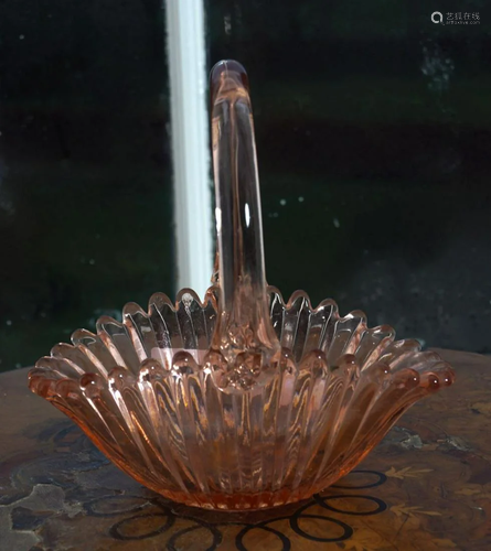 CARNIVAL GLASS BASKET