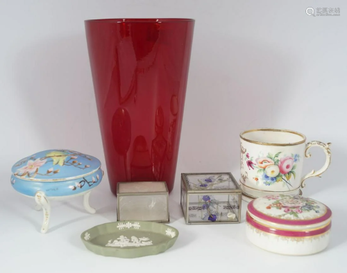 ASSORTED LOT OF CRANBERRY GLASS