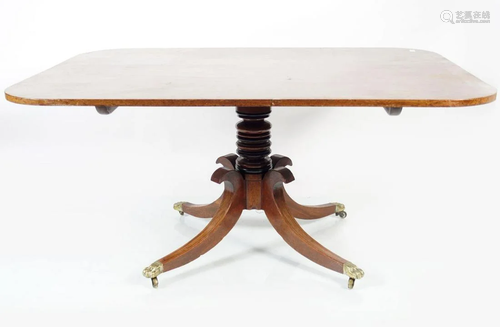 REGENCY PERIOD MAHOGANY AND INLAID BREAKFAST TABLE