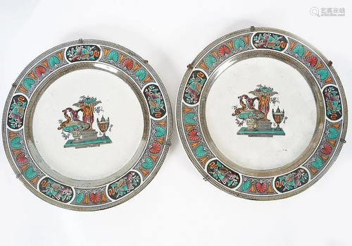 PAIR OF 18TH-CENTURY NEO-CLASSICAL PLATES