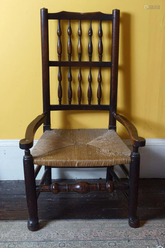 19TH-CENTURY PROVINCIAL OAK CHILD'S ARMCHAIR