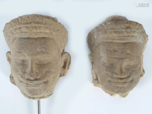 2 EARLY CAMBODIAN DEITIES