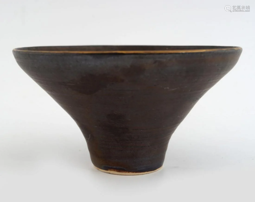 CHINESE BRONZED POTTERY BOWL