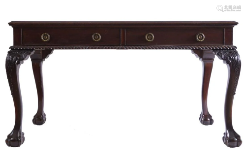 EDWARDIAN PERIOD CHIPPENDALE LIBRARY TABLE