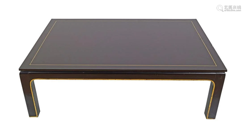 LARGE ORIENTAL LACQUERED COFFEE TABLE