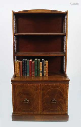 GEORGE III STYLE MAHOGANY WATERFALL BOOKCASE