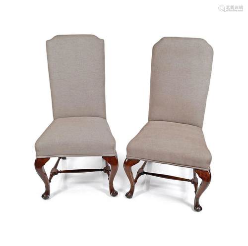 PAIR GEORGE I WALNUT CHAIRS