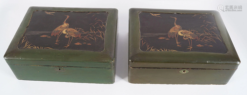 PAIR OF 19TH-CENTURY JAPANESE LACQUERED BOXES