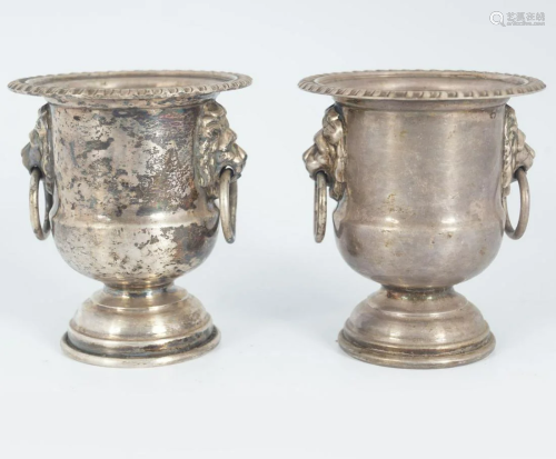 PAIR OF SHEFFIELD Silver PLATED SALTS