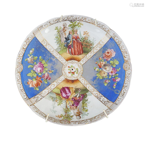 19TH-CENTURY GERMAN PORCELAIN DISH