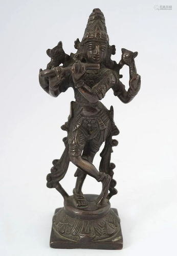 18TH-CENTURY INDIAN BRONZE DEITY