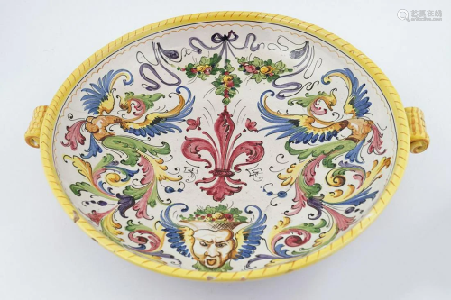 LARGE PORTUGUESE POLYCHROME CENTREPIECE