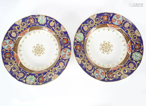 PAIR OF 19TH-CENTURY IRONSTONE PLATES