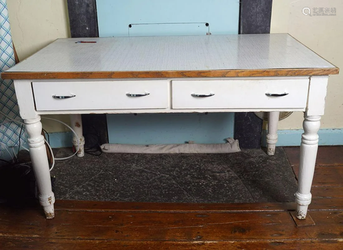 ANTIQUE PINE KITCHEN TABLE