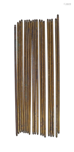 SET OF 19TH-CENTURY BRASS STAIR RODS