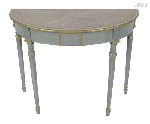 PAIR OF 19TH-CENTURY PAINTED & GILT SIDE TABLES