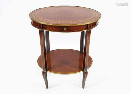 EDWARDIAN PERIOD BRASS MOUNTED MAHOGANY TABLE