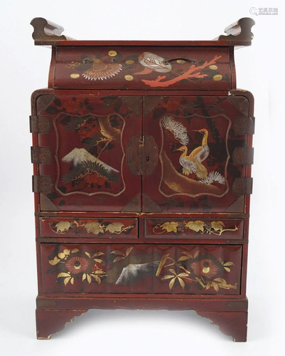 JAPANESE LACQUERED COLLECTOR'S CABINET