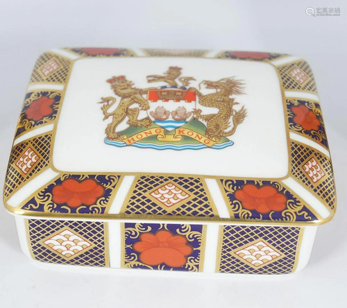 ROYAL CROWN DERBY BOX AND COVER