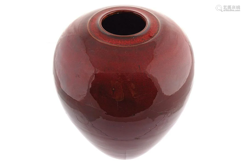 JR STUDIO POTTERY SANG DU BOUEF VASE